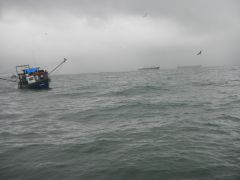 ausserhalb Santos Fischerboot