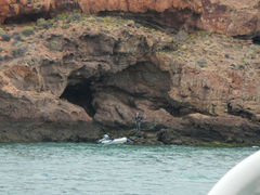 Verlegen der Landleine Caleta Horno
