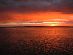 Puerto Deseado Sonnenuntergang am Gebrutstag