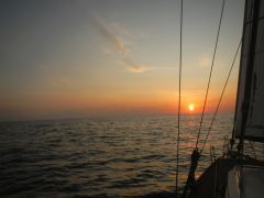 Sonnenuntergang am 1. 2.