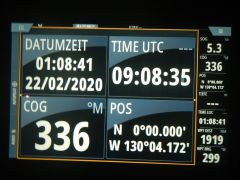 Überqueren des Äquarors 22. 2.