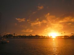 Sonnenuntergang von unserem Liegeplatz aus