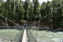 Hängebrücke beim Sylvan Campsite