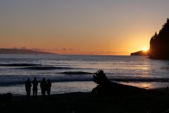 Sonnenuntergang Pacheedaht Campground